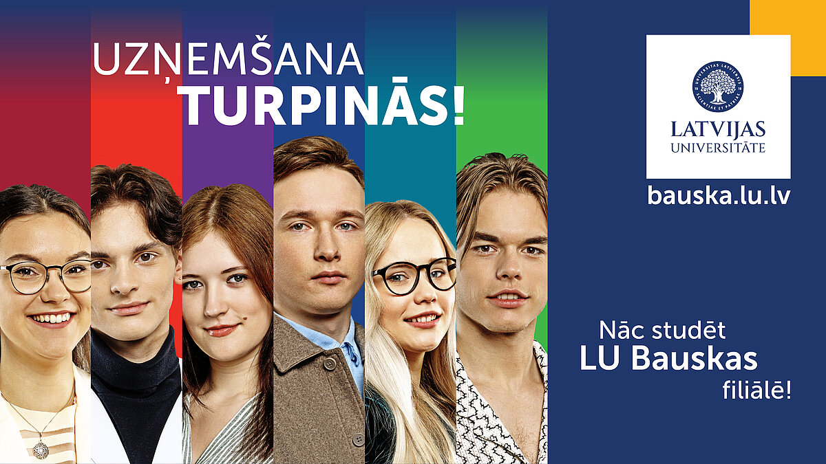 Studenti LU uzņemšanas plakātā.