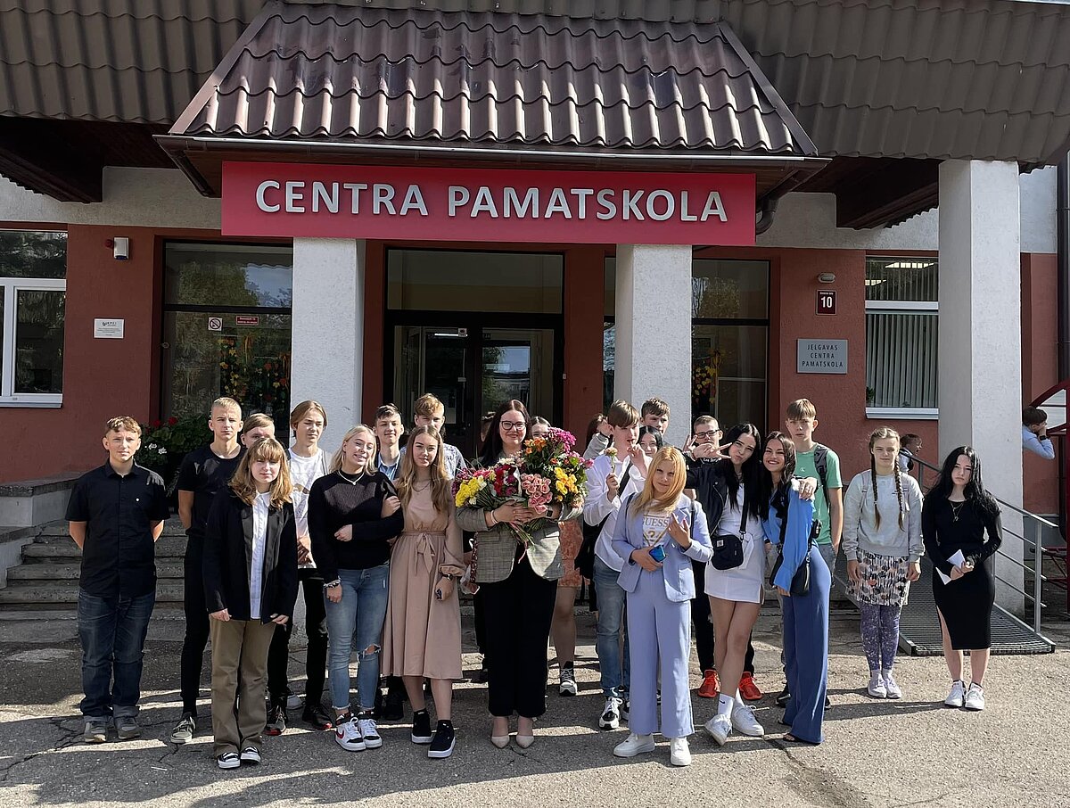 LU Tukuma filiāles studente Laura Valtere ar audzināmo klasi